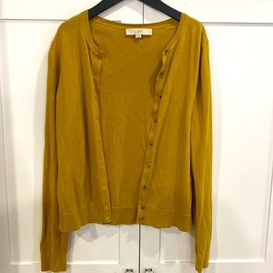 Dark mustard yellow button cardigan